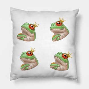 frog with a crown Pillow