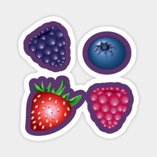 Mixed Berries Pattern Magnet