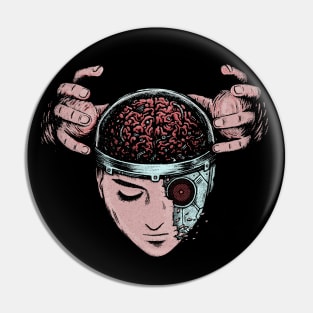 Cyborg Brain Pin