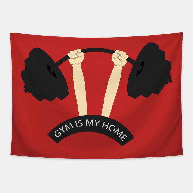 gym is my home Tapestry by saber fahid 