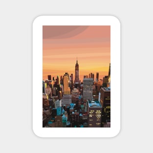 New York City illustration Magnet