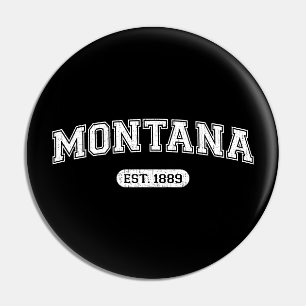 Classic College-Style Montana 1889 Distressed University Design