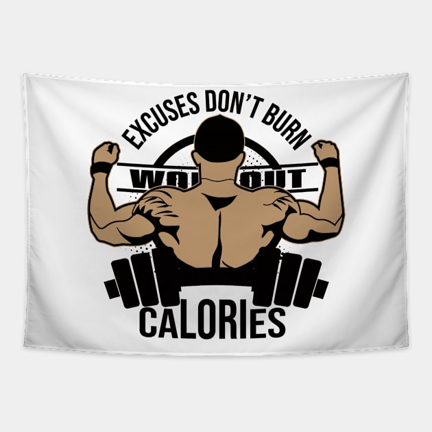 excuse dont burn calories Tapestry by tovuyovi.art