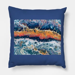 Lava eruption abstract pouring Art Pillow