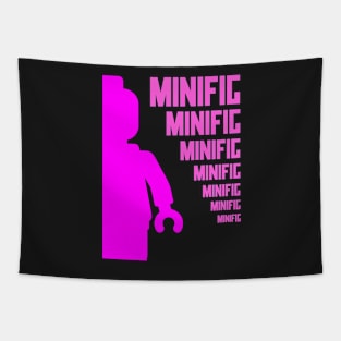 Dark Pink Minifig with MINIFIG text, Customize My Minifig Tapestry