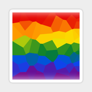 Gay Pride Flag subtle Geometric Design Magnet