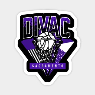 Sacramento Basketball Throwback 90s Divac Magnet