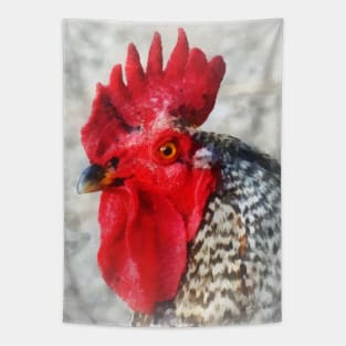 Chickens - Portrait of a Rooster Tapestry