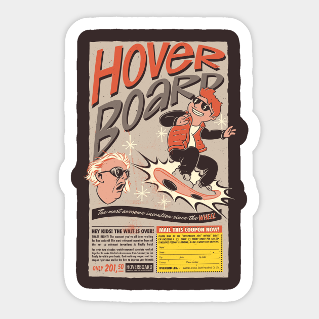 Hoverboard - Back To The Future - Sticker
