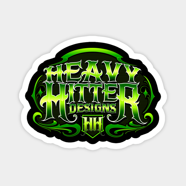 Green banner logo Magnet by Heavy Hitter Designs