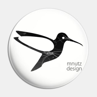 Kolibri - Logo mnutzDesign - Braincell Pin
