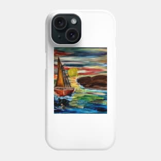 Out sailing by the shore Phone Case