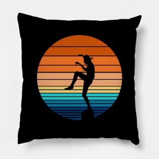 Retro Sunset Karate Pillow