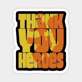 Thank You Heroes Military Silhouette Magnet