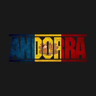 Andorra Retro Flag for Men Women Andorra National Pride T-Shirt