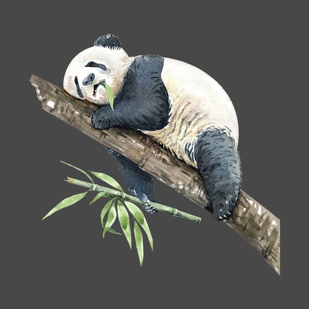 Lazy Giant Panda by LaarniGallery