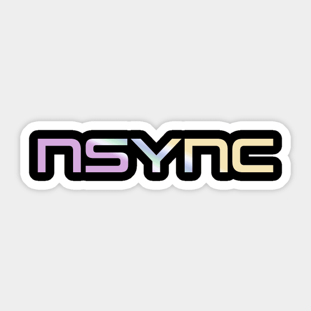 Nsync Typograph Gradient - Nsync - Sticker | TeePublic