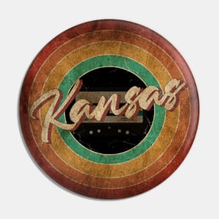 Kansas Vintage Circle Art Pin