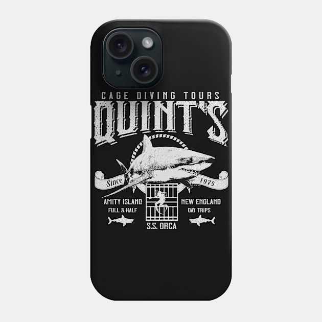 Quint's Cage Diving Tours Phone Case by Alema Art