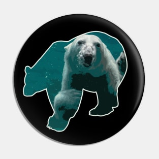 Polar bear design Pin