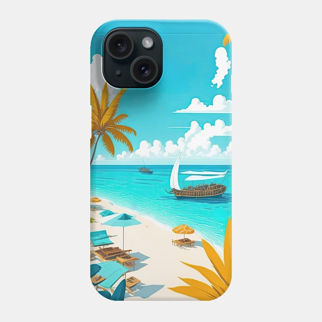 Maldives Phone Case by fleurdesignart