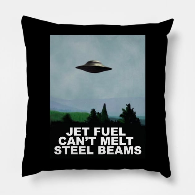 Jet Fuel Can't Melt Steel Beams Pillow by NKassirer