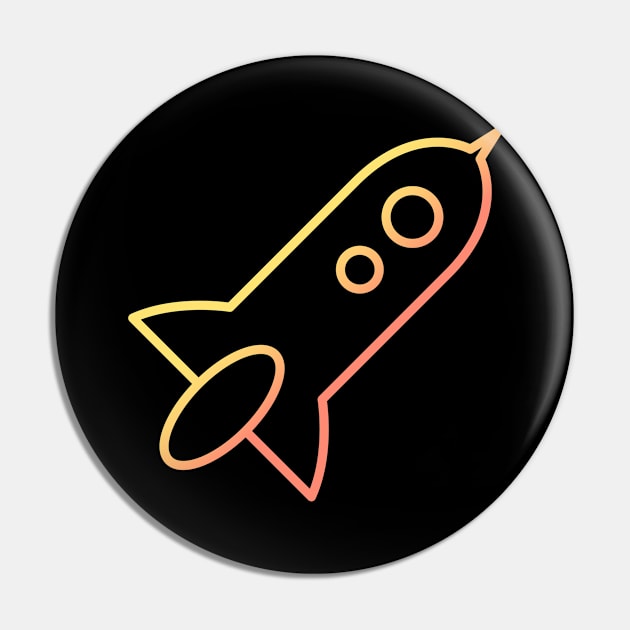 Technology Rocket Pin by Usea Studio