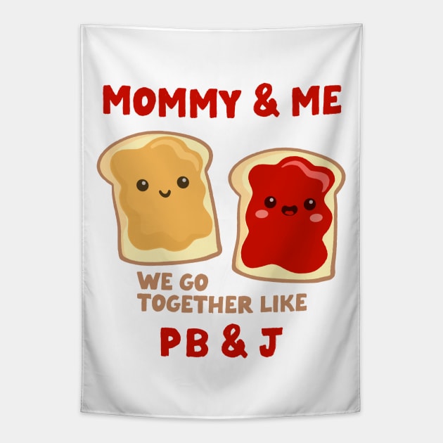 pbj mommy & me (strawberry) Tapestry by mystudiocreate