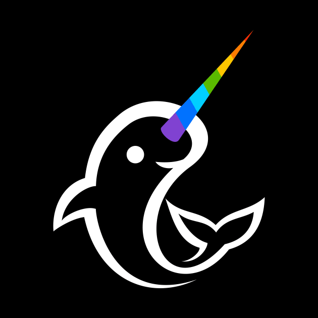 Rainbow Narwhale by Johnitees