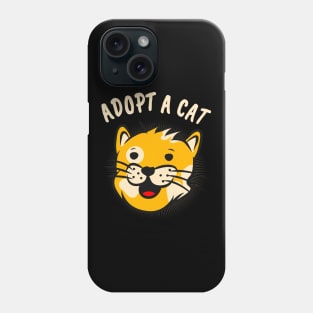 Adopt A Cat Cartoon Feline Lover Phone Case