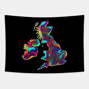 Psychedelic United Kingdom (no text) Tapestry