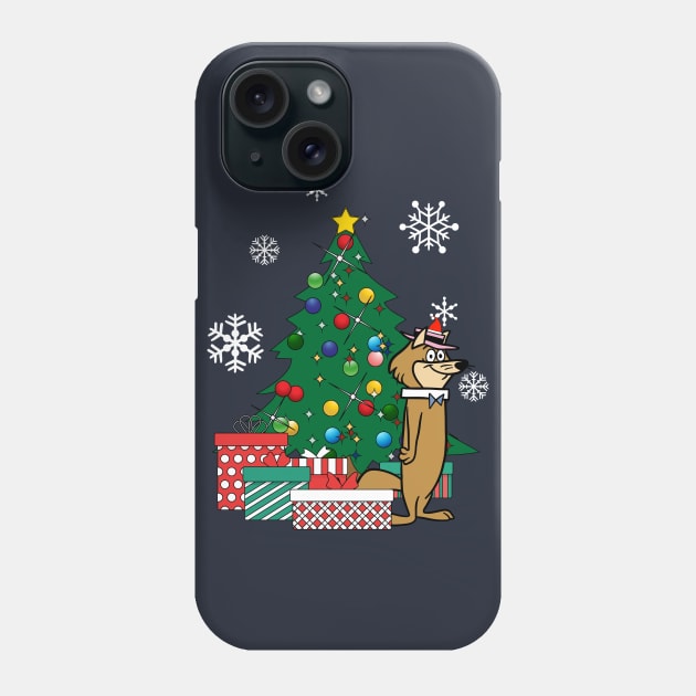 Hokey Wolf Around The Christmas Tree Phone Case by Nova5