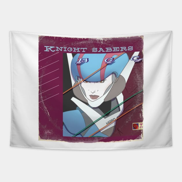 Asplenia Studios: Knight Sabers "BGC" album cover Tapestry by AspleniaStudios