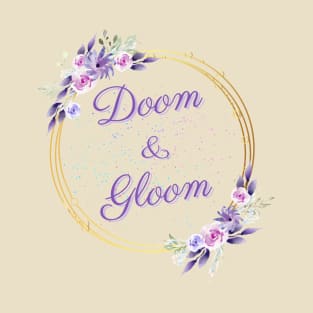 Doom & Gloom Cute Violet Flowery Logo T-Shirt