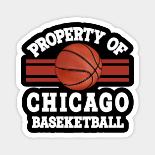 Proud Name Chicago Graphic Property Vintage Basketball Magnet