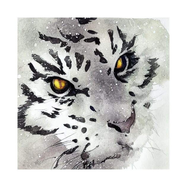 Tiger in Snowing Winter by fistikci