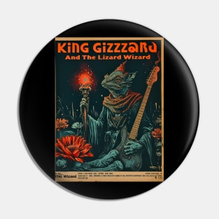 Retro style King Gizzard Poster Art Pin