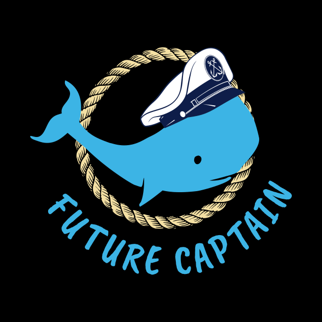 Whale Kids Future Captain Sailing Boat by Foxxy Merch