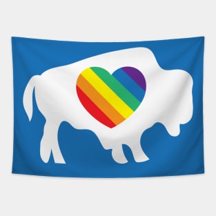 Buffalo Pride Week Rainbow Gay Pride Colors LGBTQ Ally Tapestry