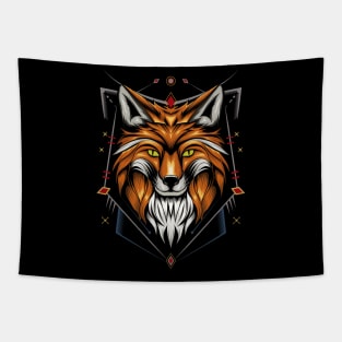 Fox illustration design Tapestry