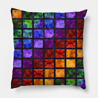 Rainbow Spectrum Black Quilt Pillow