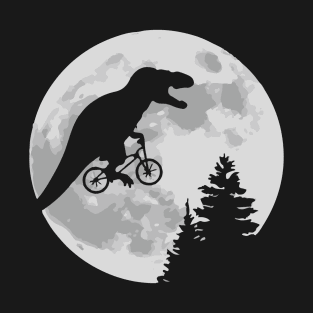 ET feat Jurassic Park - Moon Scene T-Shirt