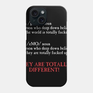 Goth, emo, what's the difference? Phone Case