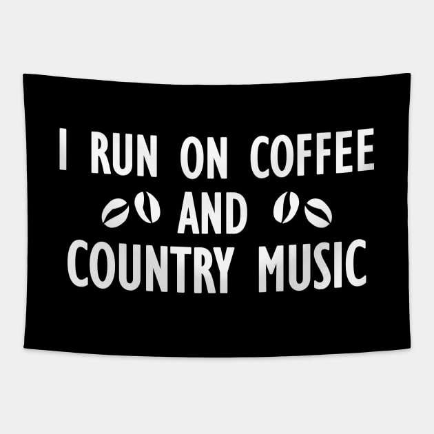 I run on coffee and country music Tapestry by KC Happy Shop