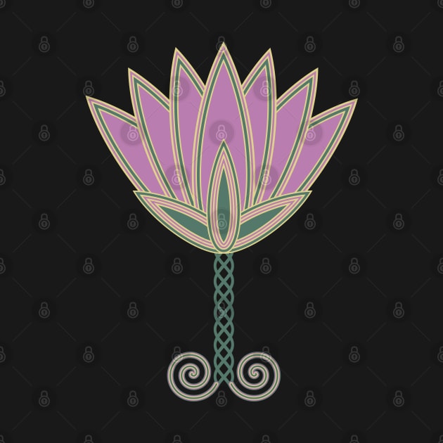 Egyptian Lotus Symbol by Wareham Spirals