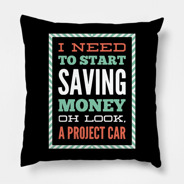 Save Money Power Tuning Auto I Drag Race I Quarter mile Pillow by schmomsen