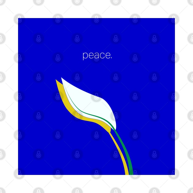 Pro-Ukraine Peace Lily by jennibee20