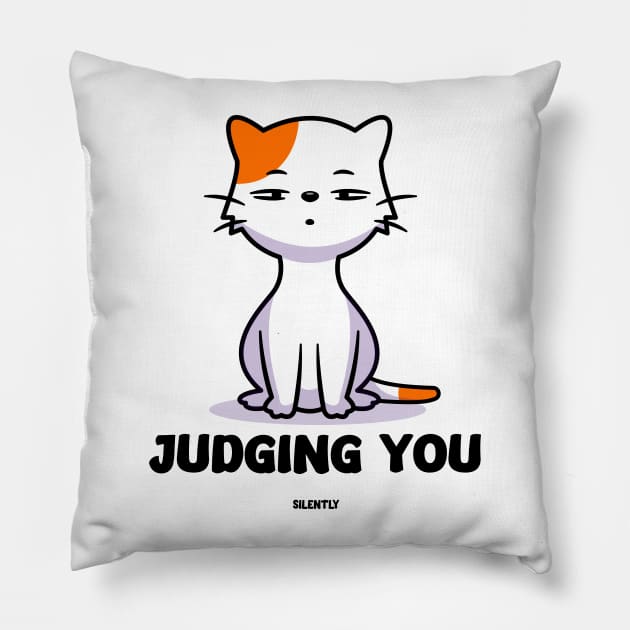 Judging You....silently Pillow by Mysticalart