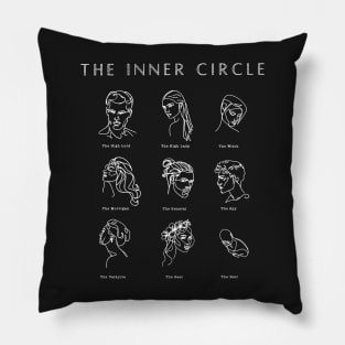 ACOTAR Inner Circle Minimalist White Pillow