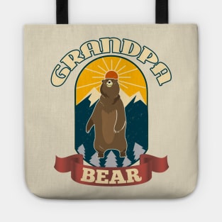 Grandpa Bear Grandpa Shirt Vintage Grandpa Gift Grandfather Gift Grandfather Birthday Father's Day Gift Shirt Gift For Granddad Papa Bear Tote